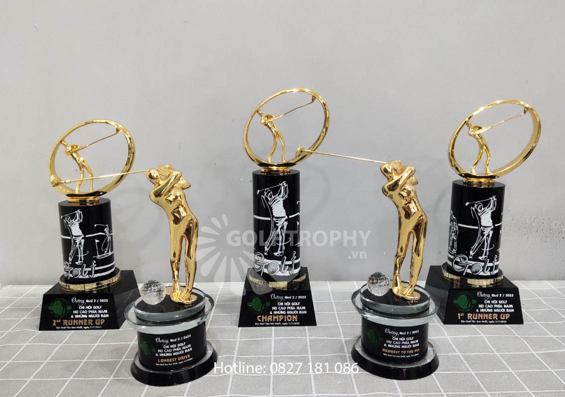 Bộ cúp golf pha lê