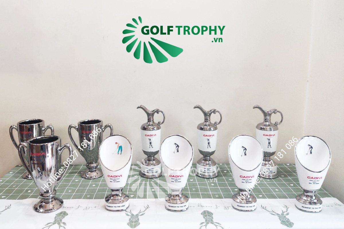 cúp sứ giải golf CADIV