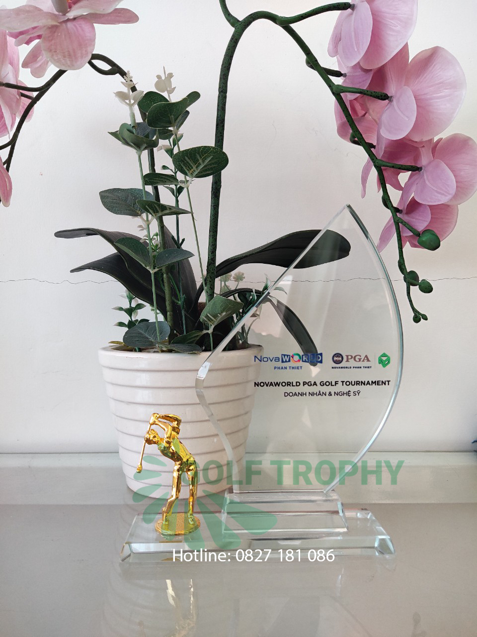 cúp pha lê golf